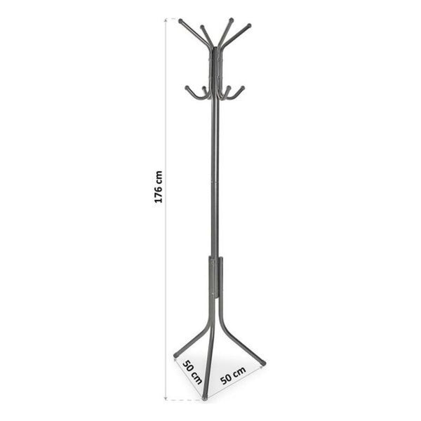 Coat rack Silver Metal (50 x 177 x 50 cm)