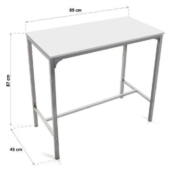 Table set with 2 chairs White MDF Wood (45 x 87 x 89 cm)