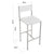 Table set with 2 chairs White MDF Wood (45 x 87 x 89 cm)