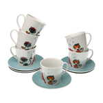 Piece Coffee Cup Set Porcelain (6 Pieces)