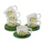 Piece Coffee Cup Set Porcelain (220 ml) (6 Pieces)