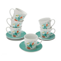 Piece Coffee Cup Set Porcelain (6 Pieces)