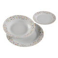 Dinnerware Set Vivid Terraz Porcelain (18 Pieces)