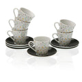 Piece Coffee Cup Set Terrazzo Porcelain (6 Pieces)