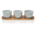 Set of bowls Bamboo Porcelain (6,2 cm) (4 pcs)