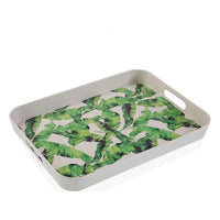 Tray Leaves Bamboo Fibre (31 x 4 x 41 cm)