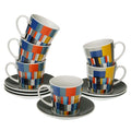 Piece Coffee Cup Set Etna Porcelain (6 Pieces)