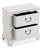 Chest of drawers MDF Wood/Fir wood (25 x 48 x 48 cm) White