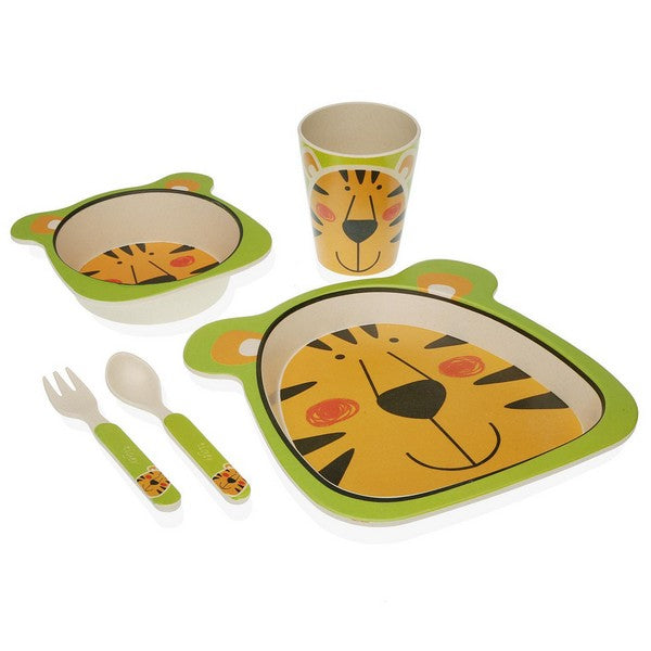 Dinnerware Set Bamboo Fibre Children's Tiger (5 pcs)