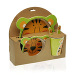 Dinnerware Set Bamboo Fibre Children's Tiger (5 pcs)