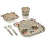 Dinnerware Set Children's Bear Bamboo Fibre (5 pcs)