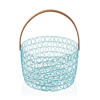 Fruit Bowl Aguamarina Metal/wicker (24 x 15 x 24	 cm)