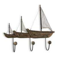 Coat rack Boat Metal (10 x 42 x 46 cm)