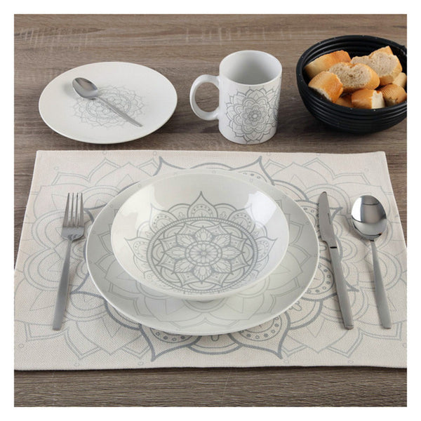 Dinnerware Set Mandalas Porcelain (18 Pieces)