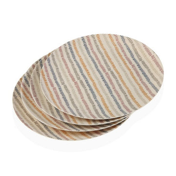 Dinnerware Set Corduroy Bamboo Fibre (25 x 25 cm) (4 pcs)