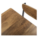 Table set with 4 chairs Dark MDF Wood (70 x 75 x 110 cm)