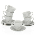 Set of 6 Cups with Plate Lacy