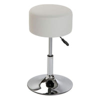 Stool White Metal Polyskin (38,5 x 39 x 57-67 cm)