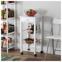 Kitchen Trolley Metal MDF Wood (36 x 81 x 39 cm)