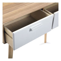 Hall Table with 2 Drawers Nordic Pine Paolownia wood (30 x 78 x 80,5 cm)