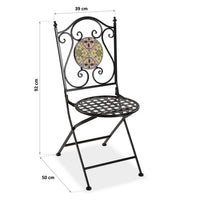 Garden chair Mosaic Metal (50 x 92 x 39 cm)