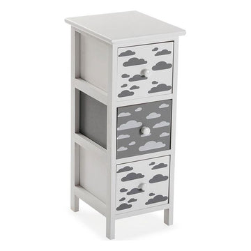 Chest of drawers MDF Wood Clouds 3 drawers (29 x 62 x 25 cm)