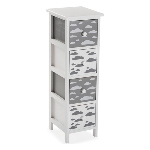 Chest of drawers MDF Wood Clouds 4 drawers (29 x 82 x 25 cm)