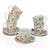 Set of Mugs with Saucers Blume Tea Porcelain (6 pcs)