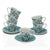 Set of Mugs with Saucers Coffee Mosaic Star Porcelain (6 pcs)