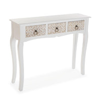 Side Table 3 drawers MDF Wood (25 x 78 x 95 cm)