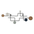 Wall mounted coat hanger Minimalist Metal MDF Wood (6,5 x 23,6 x 55 cm)