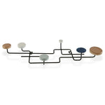 Wall mounted coat hanger Minimalist Metal MDF Wood (6,5 x 23,6 x 55 cm)