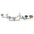 Wall mounted coat hanger Minimalist Metal MDF Wood (6,5 x 23,6 x 55 cm)