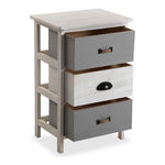 Chest of drawers White Grey Paolownia wood