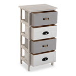 Chest of drawers White Grey Paolownia wood