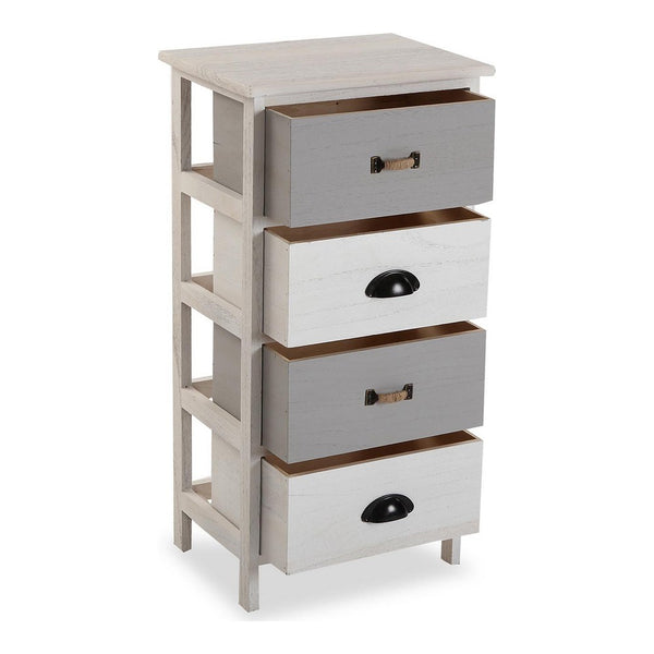 Chest of drawers White Grey Paolownia wood