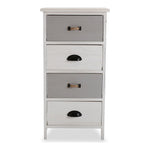 Chest of drawers White Grey Paolownia wood