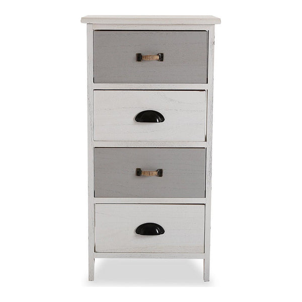 Chest of drawers White Grey Paolownia wood