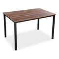 Dining Table Brown Black MDF Wood (80 x 76 x 120 cm)