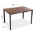 Dining Table Brown Black MDF Wood (80 x 76 x 120 cm)