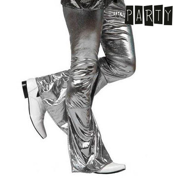 Adult Trousers Disco Shine Silver