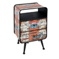 Side table Route 66 116909 Retro White (65 x 40 x 30 cm)