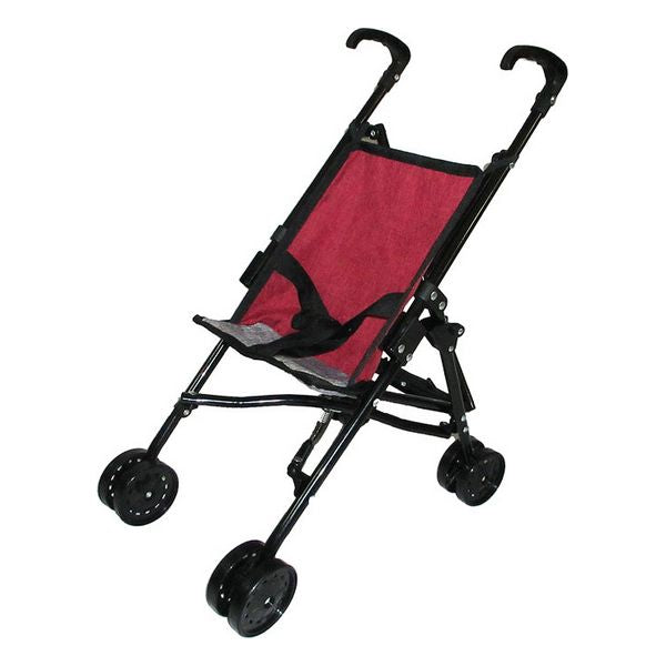 Doll Stroller 117257 Grey Maroon