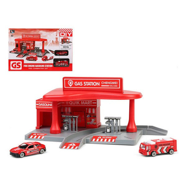 Vehicle Playset Gas Station 112121 Red