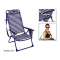 Folding Chair Aluminium Blue White