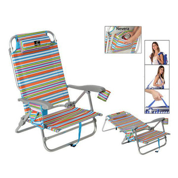 Folding Chair 118499 Aluminium Multicolour (85 X 60 x 56 cm)