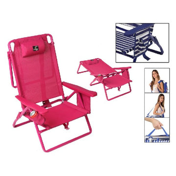 Beach Chair Aluminium Fuchsia (96 x 60 x 66 cm)