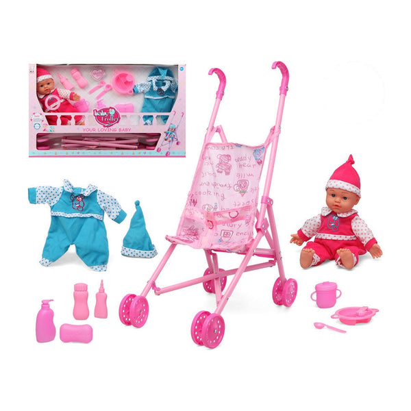 Muñeco Bebé con Accesorios Baby Troller (61 x 37,5 cm)