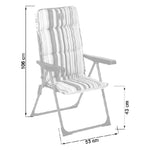 Beach Chair Steel Stripes (68 x 58 x 107 cm)