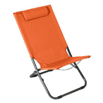 Beach Chair Steel Orange (62 x 48,5 x 28/72)